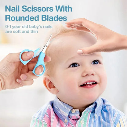 Kit de cuidado diario para uñas y cabello de bebés recién nacidos, 10 piezas, cepillo de aseo para niños, peine y cortaúñas seguro, juego de regalo para bebés.