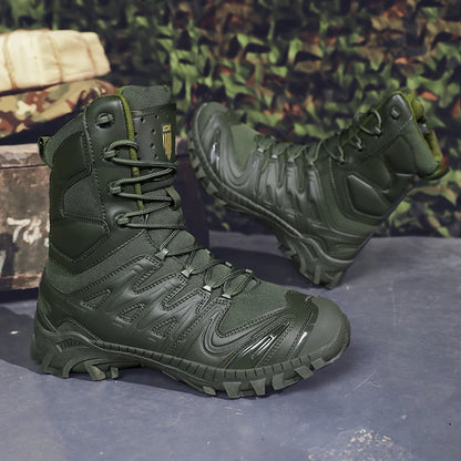 Botas tácticas para hombre, botas de campo para fuerzas especiales de otoño, ligeras, para exteriores, antideslizantes e impermeables.