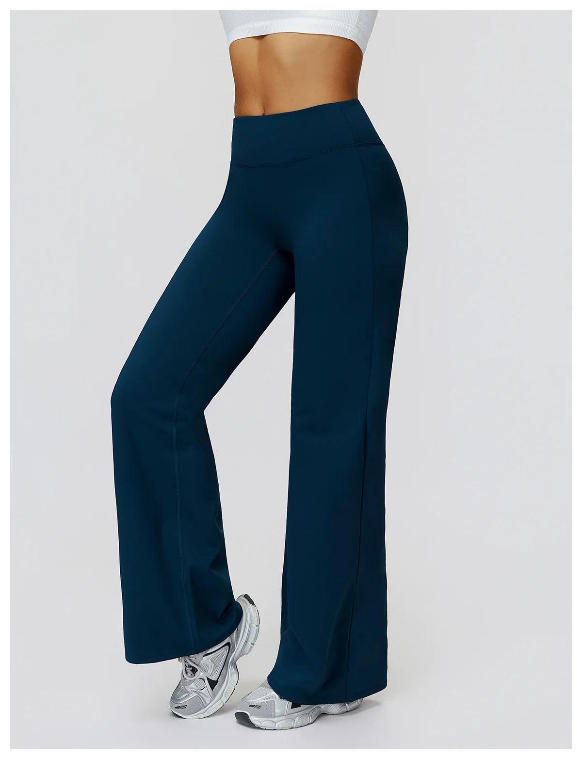 Women High Waist Wide Leg Pants Leggings Fitness Bell-bottoms Yoga Flared Leggings Push Up Gym Workout Flared Pants Sportswear