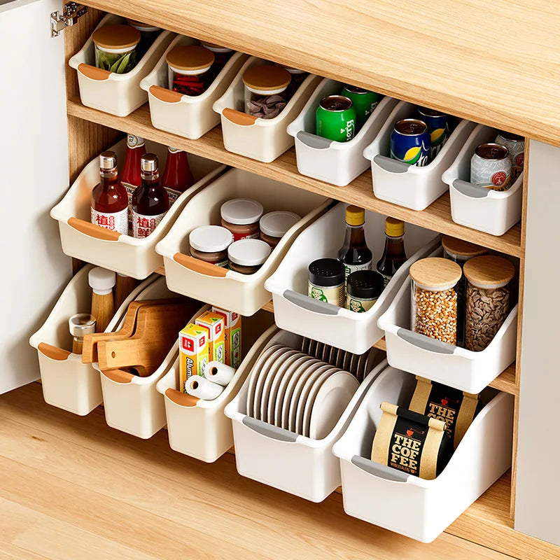 Organizador de gabinete con ruedas, contenedores de almacenamiento grandes, estantes ajustables, espacios estrechos, caja de organización multiusos para cocina y hogar