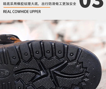 Snow Boots Men's Winter Fur Integrated Men's Shoes Fleece Thickened Warm Labor Insurance Shoes