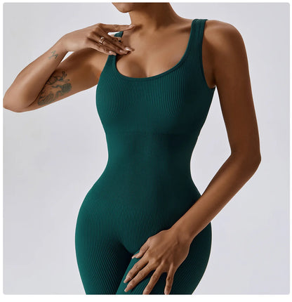 Traje de yoga de una pieza sin costuras de primavera, conjunto de entrenamiento de fitness para danza y tonificación abdominal, mono elástico, ropa deportiva de gimnasio con efecto push up