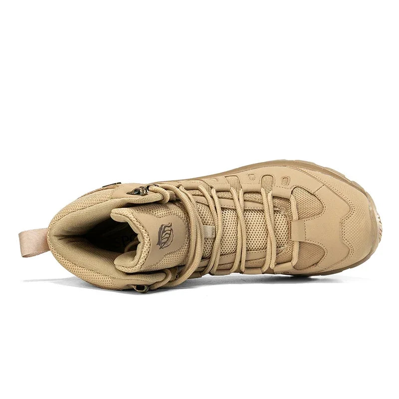 Botas tácticas impermeables de caña alta para hombre, ideales para senderismo, talla grande 47. Zapatillas deportivas para exteriores, botas de senderismo antideslizantes, botas de moto para hombre.