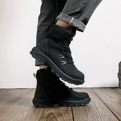 Zapatos de seguridad para el trabajo para hombres, zapatillas ligeras de trabajo protectoras, zapatos ligeros, zapatos transpirables, zapatos de trabajo antiperforación.