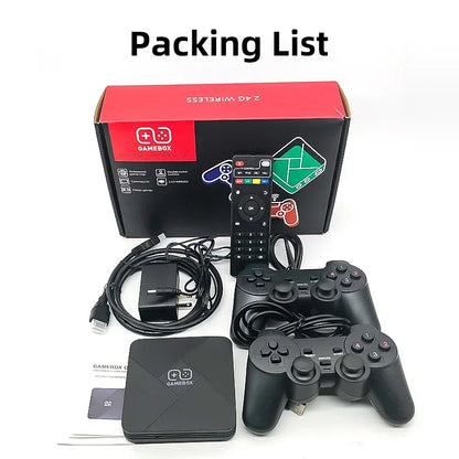Consola de videojuegos retro G5 S905X con más de 10 simuladores, sistema dual, CPU de 4 núcleos, resolución 4K Super HD, compatible con NDS/PS1/PSP TV Box.