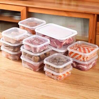 Juego de 3 cajas para conservar la frescura del refrigerador, para frutas y verduras, selladas para almacenamiento en el refrigerador, para acampar.