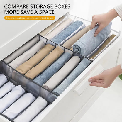 Caja de almacenamiento para organizar jeans, organizador de armario, sistema de organización de ropa, organizador de cajones, armario, organizador de almacenamiento de pantalones