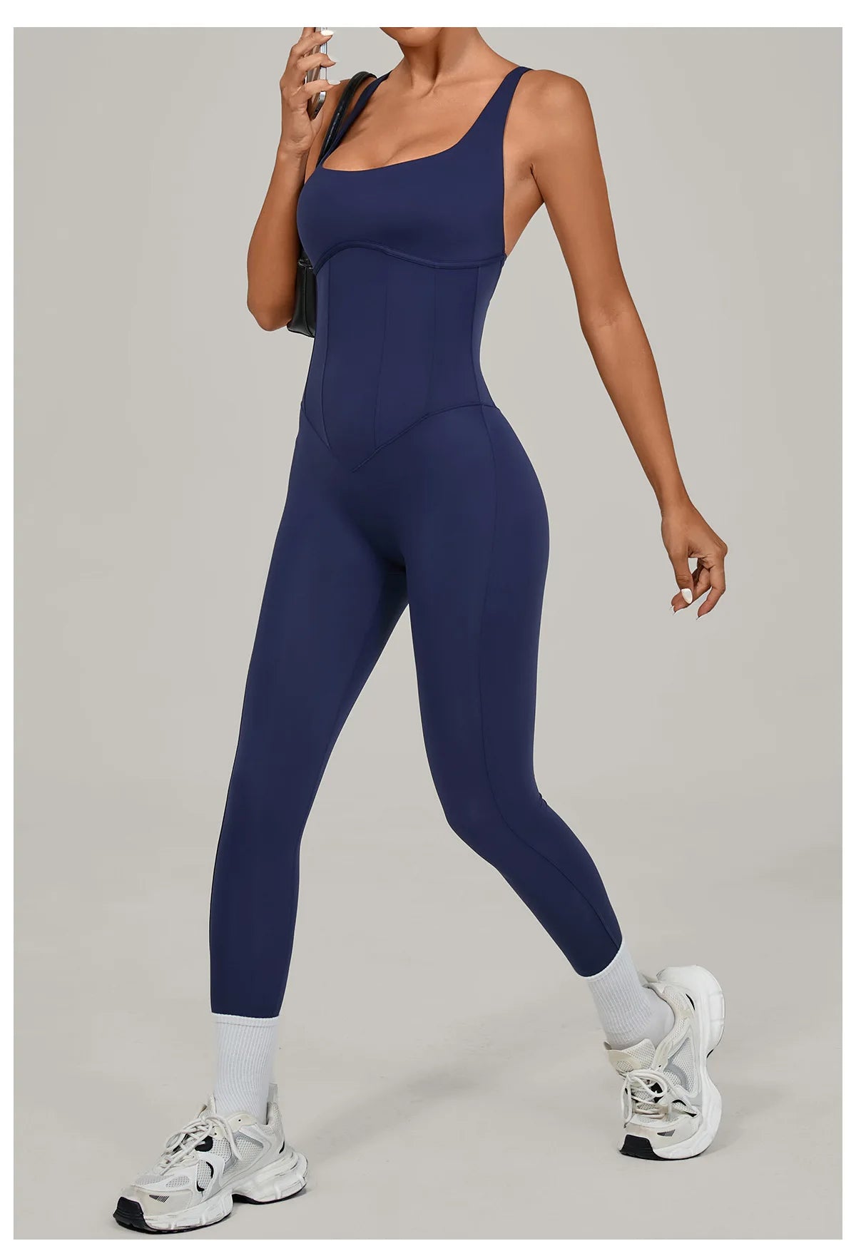 Nuevo mono de yoga para mujer, sexy, con espalda en V, cintura alta, realce de glúteos, tirantes ajustables, conjunto de yoga de secado rápido y transpirable, mono deportivo.