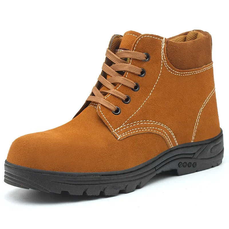 Calzado de seguridad laboral para hombres y mujeres. Antiaplastamiento, antiperforación, antideslizante y antiescaldaduras. Calzado de protección para soldadura eléctrica.