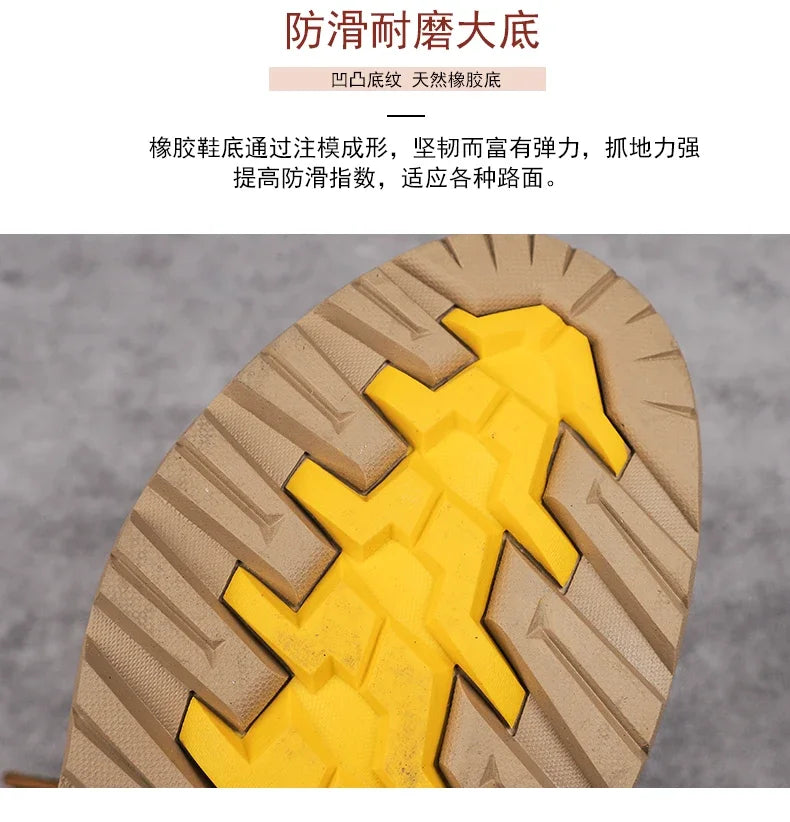 Botas de nieve para hombre, ideales para el invierno. Botas clásicas de caña alta para senderismo, con suela gruesa antideslizante y gran practicidad.