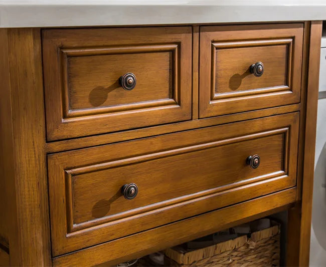 Lavadero moderno al por mayor con mueble y fregadero con lavadora