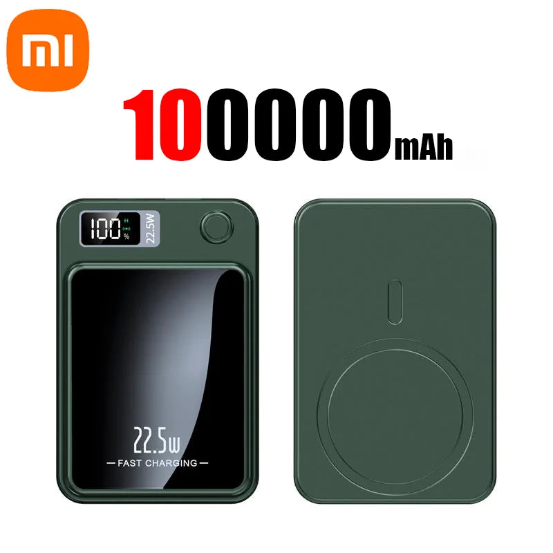 Banco de energía magnético inalámbrico Xiaomi de 500.000 mAh y 22,5 W, carga ultrarrápida, batería externa portátil para iPhone y Samsung.