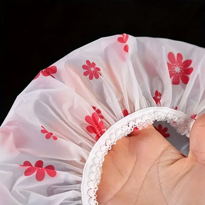 4 gorros de ducha impermeables para mujer, para el hogar, antiaceite y antihumo, para el cuidado del cabello, gorro de ducha para cabello seco.