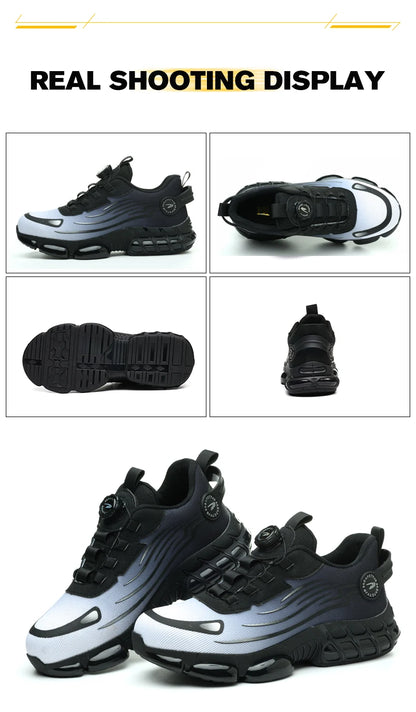Work Safety Shoes Men Women Steel Toe Sneakers Air Cushion Indestructible Security Protection Safety Boots Size 47 48 Footwear
