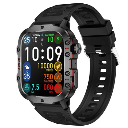 Reloj inteligente QX11 para hombre y mujer, pantalla grande de 1,96 pulgadas, HD, Bluetooth, llamadas SOS, asistente de voz, rastreador de actividad física deportivo