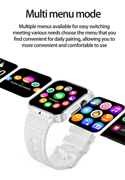 FOXBOX 2025 - Reloj inteligente para hombre y mujer, de 1,95 pulgadas, con Bluetooth, llamadas, IP68, resistente al agua, deportivo y de fitness