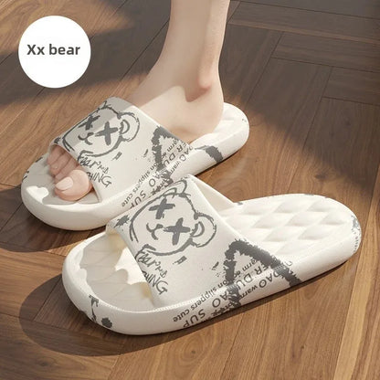 Zapatillas de gran tamaño para uso doméstico, sandalias de verano con suela suave y frescas, antideslizantes para baño, para mujer, para uso al aire libre, cómodas para hombre y mujer.