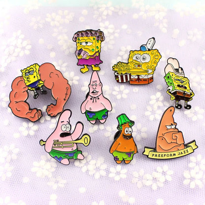 Pines de esmalte de anime clásicos para niños, broches de personajes kawaii, insignias para ropa, mochilas, solapas, accesorios de joyería de moda para niños.