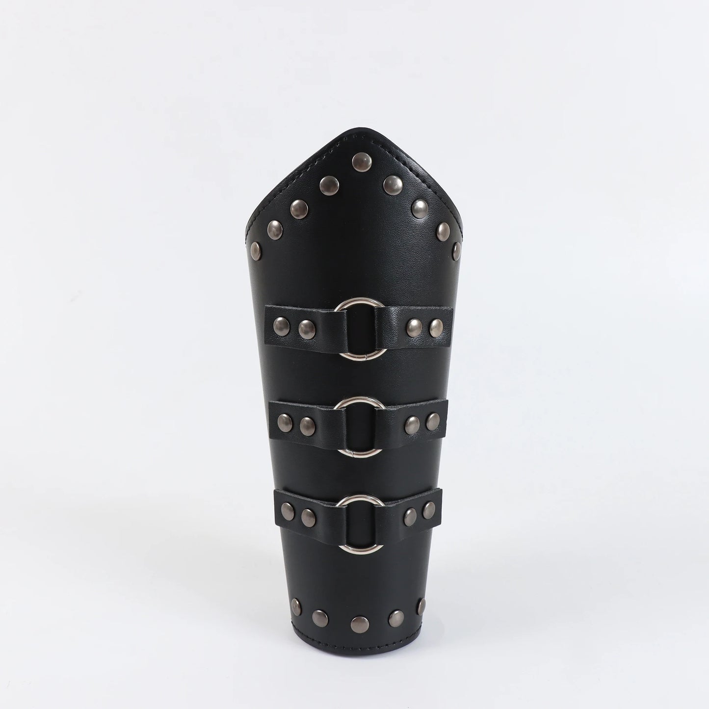 Armadura medieval de cuero sintético para hombre, calentadores de brazos con cordones, guantelete de caballero pirata vikingo, brazalete, accesorios steampunk