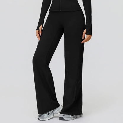 Women High Waist Wide Leg Pants Leggings Fitness Bell-bottoms Yoga Flared Leggings Push Up Gym Workout Flared Pants Sportswear