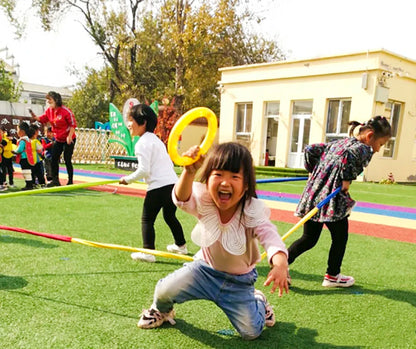 Juegos al aire libre, formación de equipos, desarrollo deportivo, entretenimiento, juguetes para niños, cuerda elástica, círculo, correr, empujar, cuerda sensorial para niños