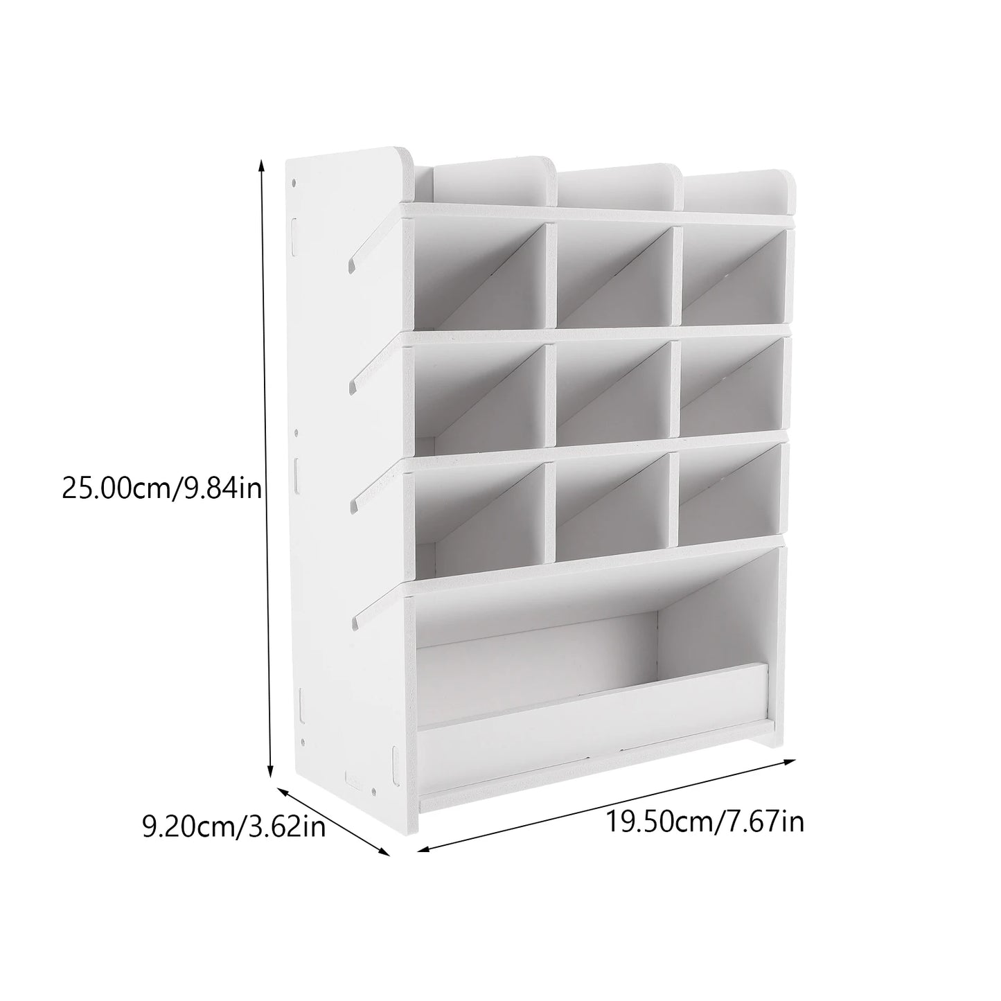 Caja de almacenamiento de escritorio, organizador de papelería de madera para oficina, escuela, oficina, soporte para bolígrafos, sala de estar, mesa de centro, organizador de control remoto
