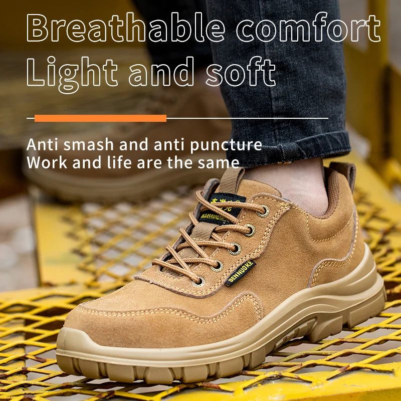 Safety Shoes Man for Work Man's Safety Working Shoes Working Lightweight Work Wear   Industrial Security-Protection