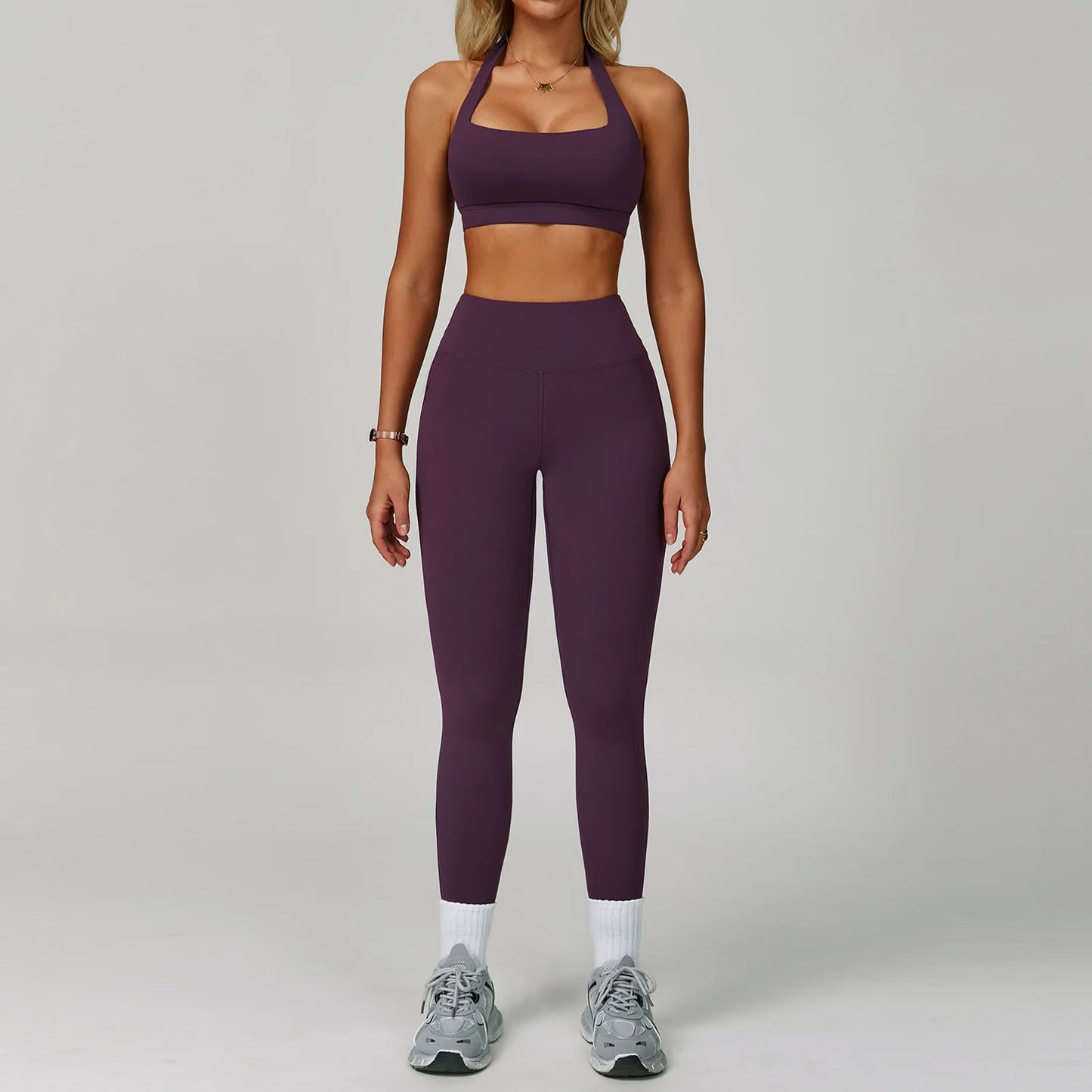 2 Piece Set Women's Tracksuit Fitness Clothes Yoga Sets Sportswear Workout Bra High Waist Leggings Set Gym Clothing Sports Suits