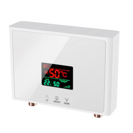 Calentador de agua instantáneo de 110 V/220 V para baño y cocina. Calentador eléctrico de pared con control remoto y pantalla LCD de temperatura.