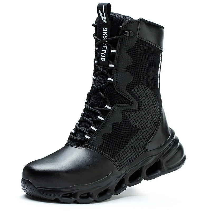 Zapatillas de trabajo con puntera de acero, zapatos de seguridad para hombre, calzado de trabajo nuevo a prueba de perforaciones, botas indestructibles, calzado de seguridad ligero.