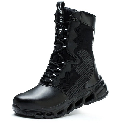 Zapatillas de trabajo con puntera de acero, zapatos de seguridad para hombre, calzado de trabajo nuevo a prueba de perforaciones, botas indestructibles, calzado de seguridad ligero.