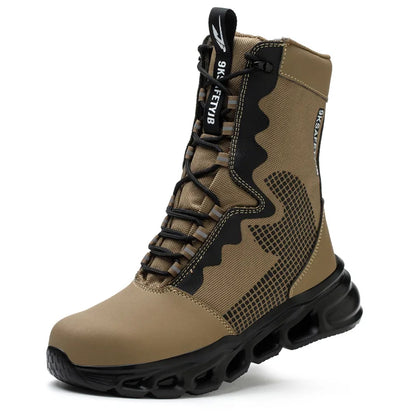 Zapatillas de trabajo con puntera de acero, zapatos de seguridad para hombre, calzado de trabajo nuevo a prueba de perforaciones, botas indestructibles, calzado de seguridad ligero.