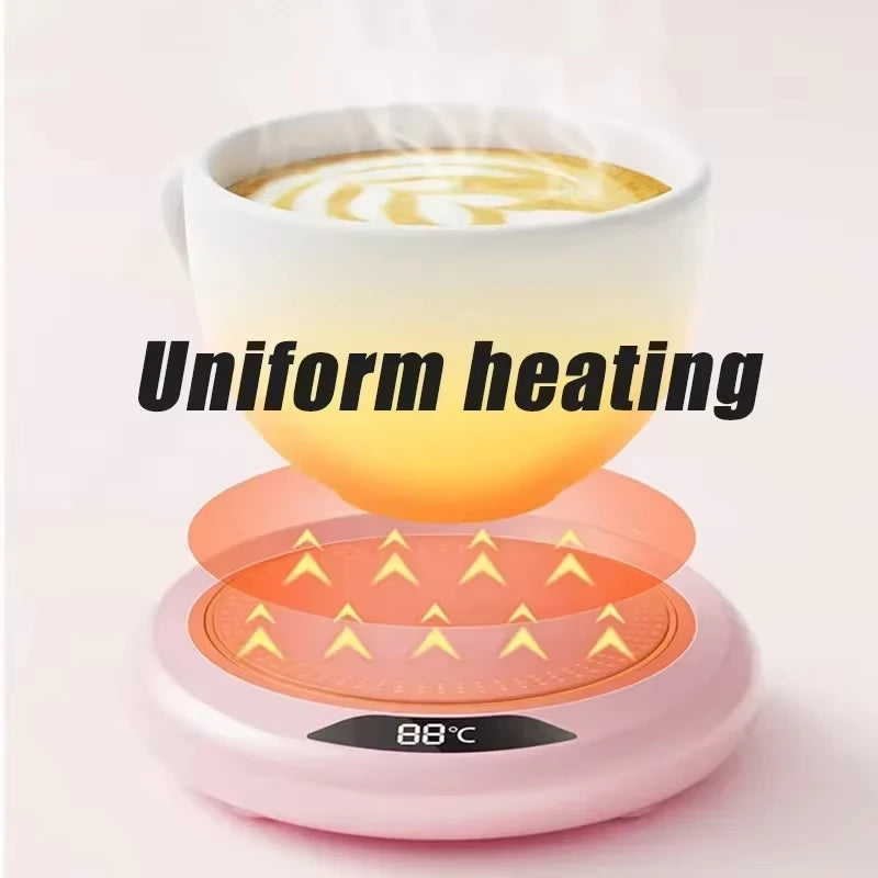 Calentador de tazas USB con 3 configuraciones de temperatura, posavasos calefactor para tazas de café de invierno, placa calefactora termostática inteligente, almohadilla calefactora para leche, té y agua