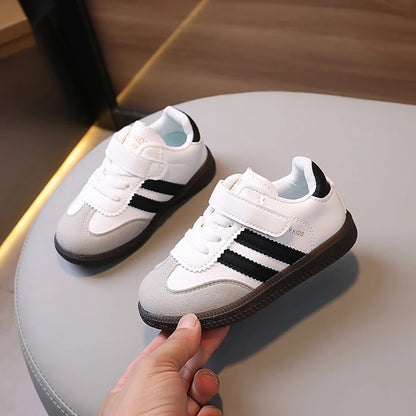Zapatillas deportivas de moda para niños, de piel sintética, ergonómicas, con suela blanda, tenis para niño y niña.