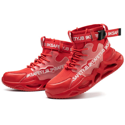 Zapatos de seguridad con puntera de acero para hombre y mujer, botas de trabajo ligeras, transpirables y cómodas, zapatillas de seguridad para la construcción industrial, botas para hombre.