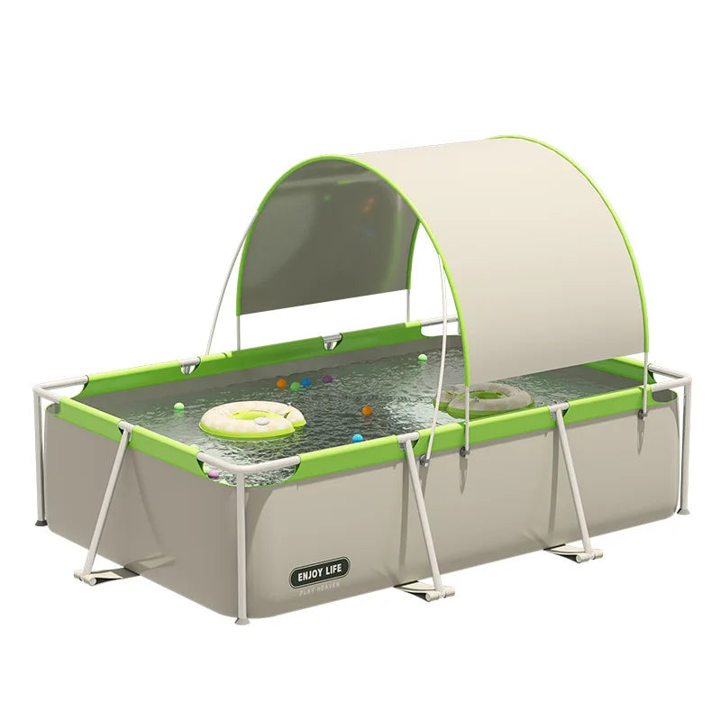 Piscina de verano inflable grande para familias con tobogán, juguetes inflables, juegos acuáticos al aire libre, piscina para bebés, patio trasero