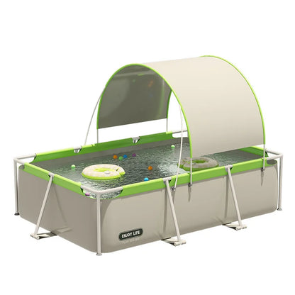 Piscina de verano inflable grande para familias con tobogán, juguetes inflables, juegos acuáticos al aire libre, piscina para bebés, patio trasero