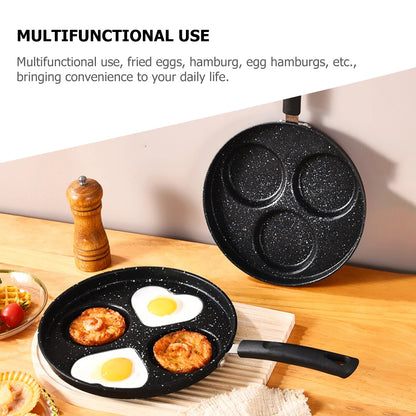 Mini sartén para huevos de 10 pulgadas de acero inoxidable, utensilios de cocina, antiadherente, para desayuno, multifuncional, fácil de limpiar H