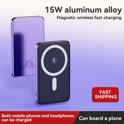 Cargador portátil magnético ultrafino Xiaomi de 500.000 mAh y 22,5 W PD con carga ultrarrápida para iPhone y Samsung.