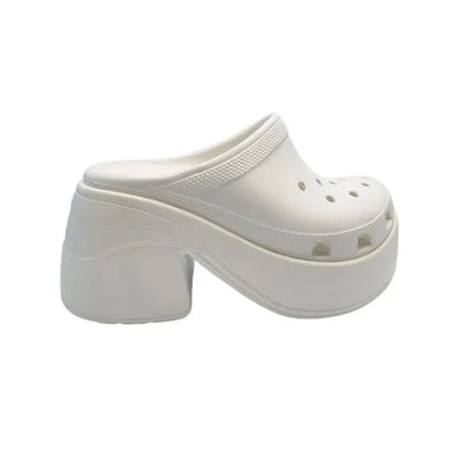 Sandalias cómodas de EVA con tacón grueso y diseño de sirena para mujer, antideslizantes, informales, para playa y exteriores