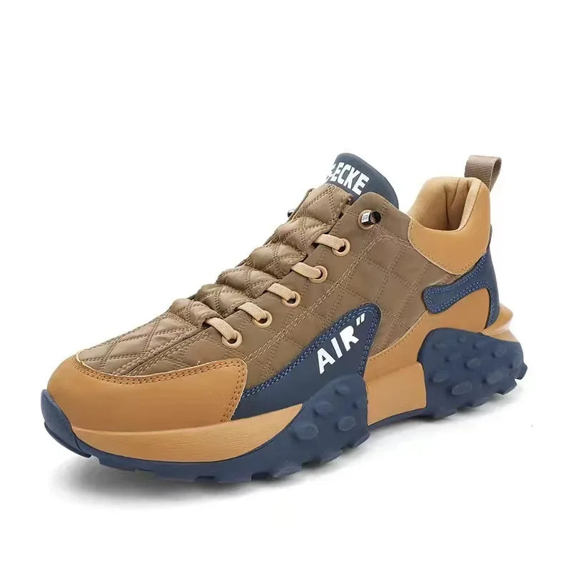Zapatillas de correr cómodas para hombre, transpirables, de corte bajo, de moda, con suela gruesa, estilo coreano, primavera 2025