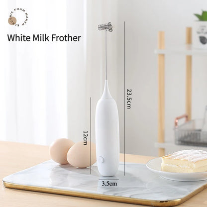 Batidor de huevos portátil con batería, mezclador automático de espuma para café y leche, herramientas de cocina