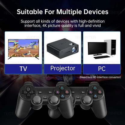 Consola de videojuegos con 20.000 juegos integrados, mando inalámbrico, TV Game Stick 4K HD, minireproductor de juegos portátil retro