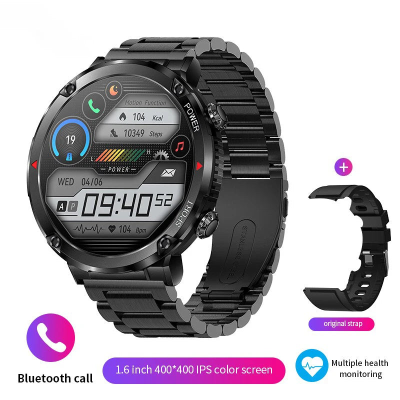 Reloj inteligente LIGE con batería grande de 600 mAh para hombre, reloj inteligente deportivo resistente al agua con llamadas Bluetooth y pantalla AMOLED.