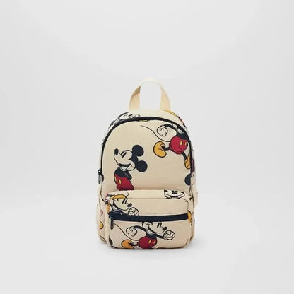 Mochila de moda con dibujos animados de Mickey Mouse de Disney, mochila escolar de lona de Minnie para mujer, mochila de gran capacidad a la moda, mochila para niñas