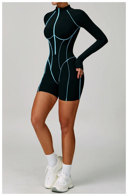 Mono deportivo de mujer Hearuisavy, de alta intensidad para fitness, casual, sin espalda, para yoga, de una pieza, de secado rápido, para gimnasio y entrenamiento.