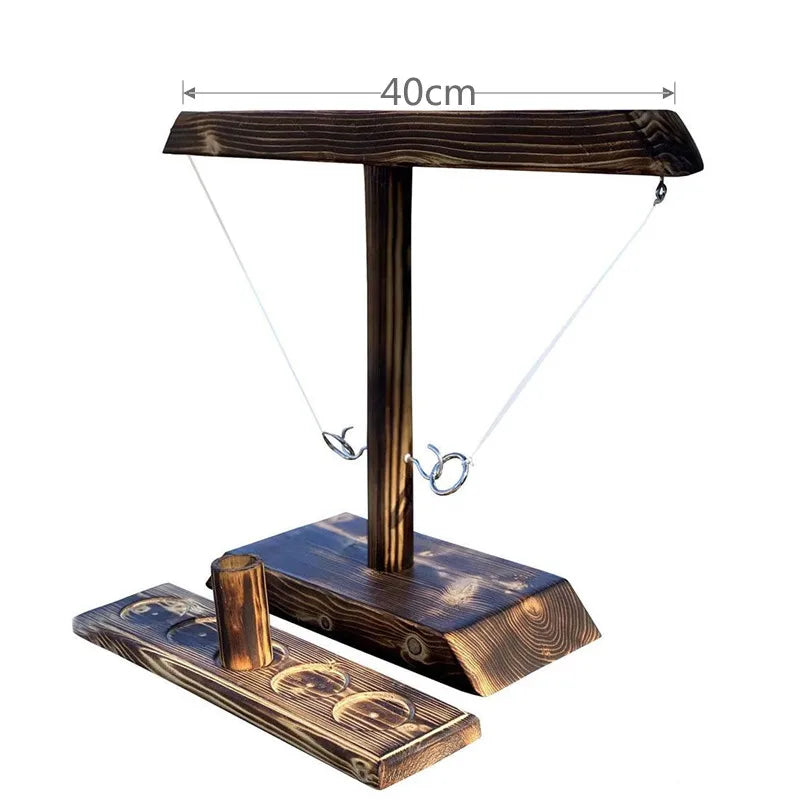 Juegos de lanzamiento de aros para niños y adultos, juegos de beber para fiestas en casa, juegos de mesa de madera rápidos y portátiles, paquete de escalera de chupitos, bares al aire libre