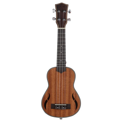 Ukelele hawaiano de 21 pulgadas y 4 cuerdas, mini guitarra de caoba con funda, cuerdas, afinador, cejilla y accesorios para guitarra.
