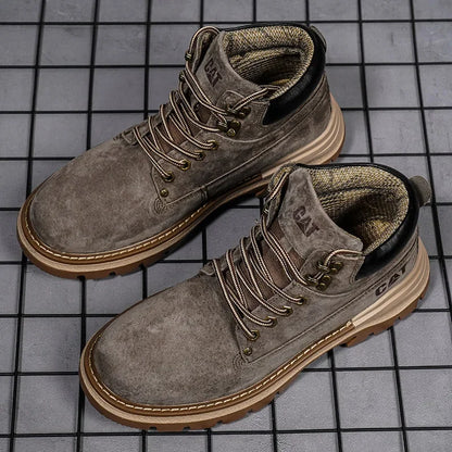 Botas de nieve para hombre, ideales para el invierno. Botas clásicas de caña alta para senderismo, con suela gruesa antideslizante y gran practicidad.