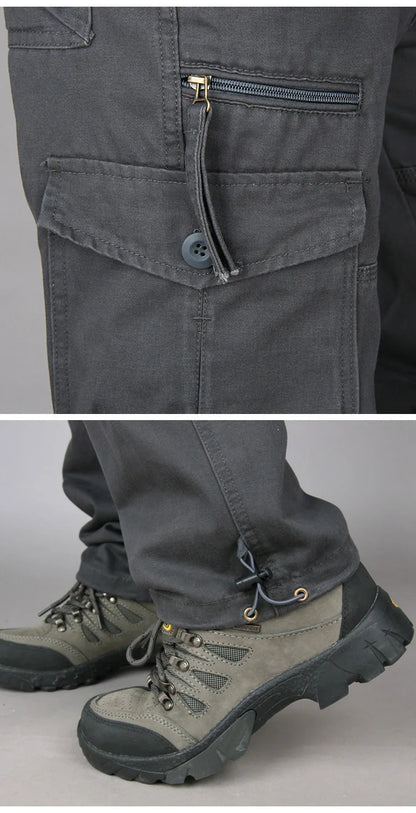 2025 New Autumn Cargo Pants Men Fashion Military Outdoors Man Trousers Long Warm Tactical Cotton Khaki Cargo Pants For Man